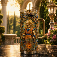 Goku - Gilded Relief in Sapphire, Amber and Gold