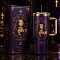 Silent Signal - Robin in Violet and Antique Gold