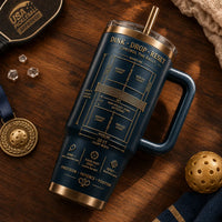 Dink, Drop, Reset - Pickleball Court Blueprint Tumbler