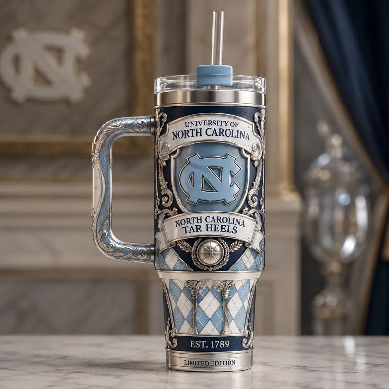 UNC Heritage Crest - Carolina Blue Ornamental Tumbler