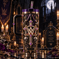 Obsidian Requiem - WWE Crest, Gothic Gold and Amethyst Tumbler