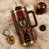 SF Deco Crest - Crimson and Gold Tumbler