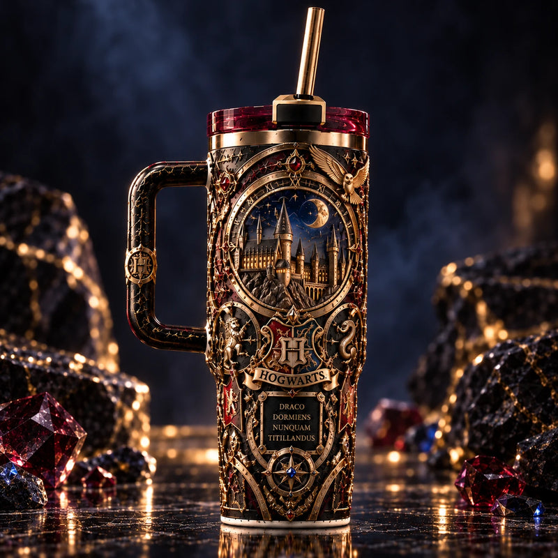 Draco Dormiens - Moonlit Castle Crest Tumbler