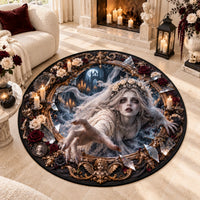 Through the Glass - Gothic Bride Reaching Out Round Rug