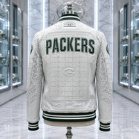 GB 1967 - Ivory Panel Varsity Jacket in Team Green