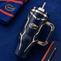 FLA Chrome - Navy Gator Emblem Tumbler