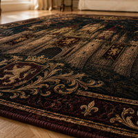 The Keep at Midnight - Heraldic Castle Floor Composition