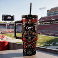 UGA Heritage Crest - Crimson and Black Tumbler Composition