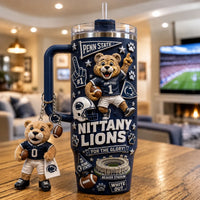PSU Spirit Collage - Navy Wraparound Tumbler Graphic