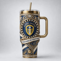 LUFC Heritage Crest - Ornate Navy and Gold Tumbler