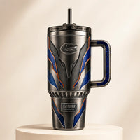 FLA Armor Plating - Gator Emblem Tumbler in Gunmetal Blue