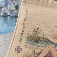 Robin at Rest - Seaside Elegance in Faded Ink Tones