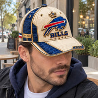 Ivory and Cobalt - BUF Emblem Vintage Cap