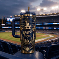 LAD Deco - Gold Linework and Midnight Blue Drinkware