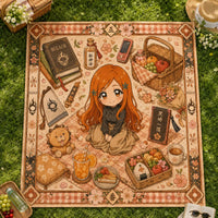 Orihime's Quiet Picnic - Sakura-Bordered Floor Composition