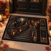 The Midnight Staircase - Gothic Ornament Entryway Doormat