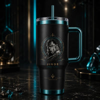 Jinbe - Aqua Titan, a Study in Teal, Gold and Stillness
