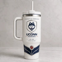 UCONN Pride - Husky Crest Tumbler in Navy and White