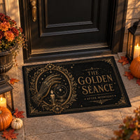 The Golden Séance - Gilded Occult Doormat in Black and Antique Gold