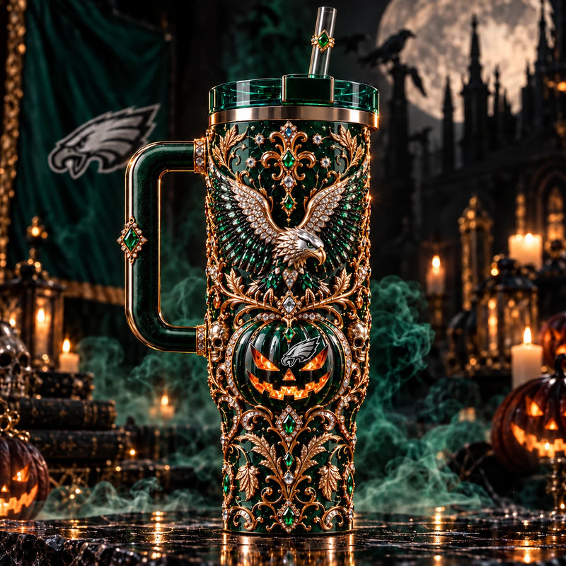 PHI Midnight Filigree - Eagle, Lantern and Emerald Ornament