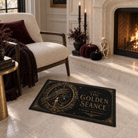 The Golden Séance - Gilded Occult Doormat in Black and Antique Gold