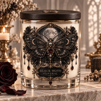Black Moth Funeral - Gothic Moonlight Statement Candle