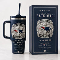 NE - Championship Ring Emblem Tumbler in Midnight Navy