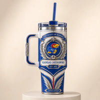 KU Crest in Blue and Silver - Heritage Tumbler