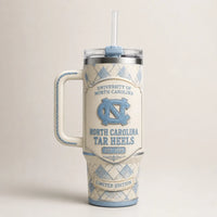 UNC Argyle Heritage - Carolina Blue Crest Tumbler