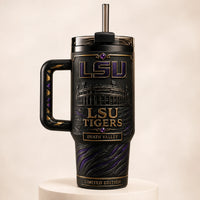 LSU Tigers - Death Valley Relief in Obsidian and Gold