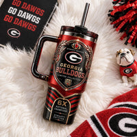 UGA Heritage Crest - Crimson and Black Tumbler Composition