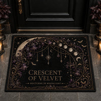 Crescent of Velvet - Moonlit Gothic Doormat with Quiet Presence