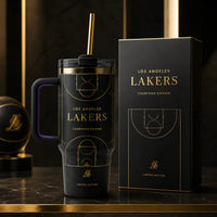 LAL Courtside - Gold Line Court on Matte Black