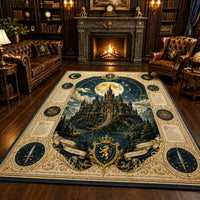 Lux In Tenebris - Moonlit Castle Cartography Rug