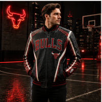 CHI Nightcourt - Red, Black and Bone Panel Jacket