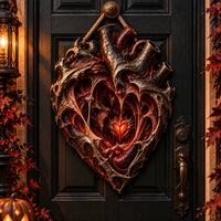 Ember Chamber - A Study in Crimson Relief and Shadow