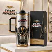 Penske Legacy - Gold and Graphite Trophy Emblem Tumbler