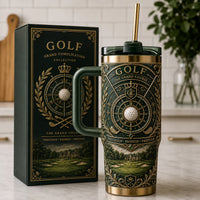 The Grand Course - Heritage Green and Gilt Tumbler