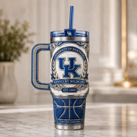 UK Heritage Crest - Cobalt and Silver Tumbler Composition