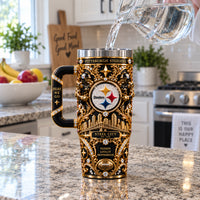 PIT Steel City Heritage - Ornate Gold Emblem Tumbler