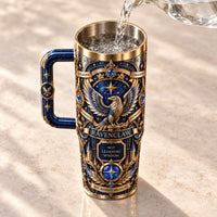 Wit Beyond Measure - Heraldic Eagle Tumbler in Sapphire and Gilt