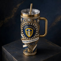 LUFC Heritage Crest - Ornate Navy and Gold Tumbler