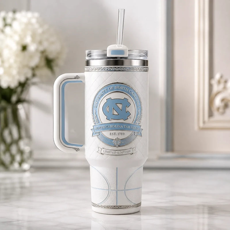 UNC - A Carolina Blue Crest on Quiet White